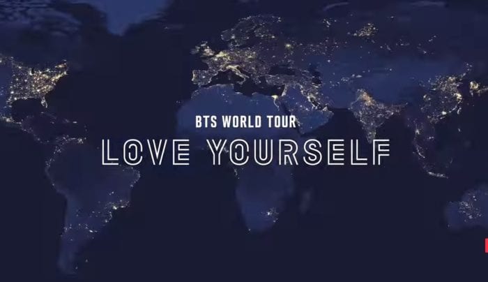 BTS анонсировали города и даты мирового тура "Love Yourself"