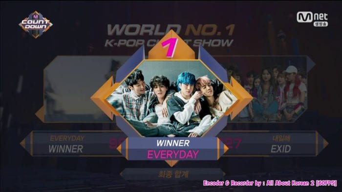 Победа WINNER на шоу "M! Countdown" от 12 апреля + выступления участников