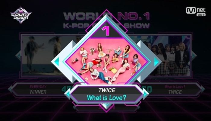 Победа TWICE с "What Is Love?" на шоу "M!Countdown"