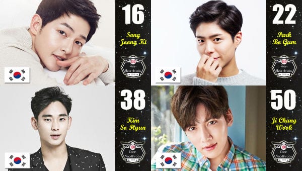 Корейские знаменитости в топ-100 сердцеедов Азии