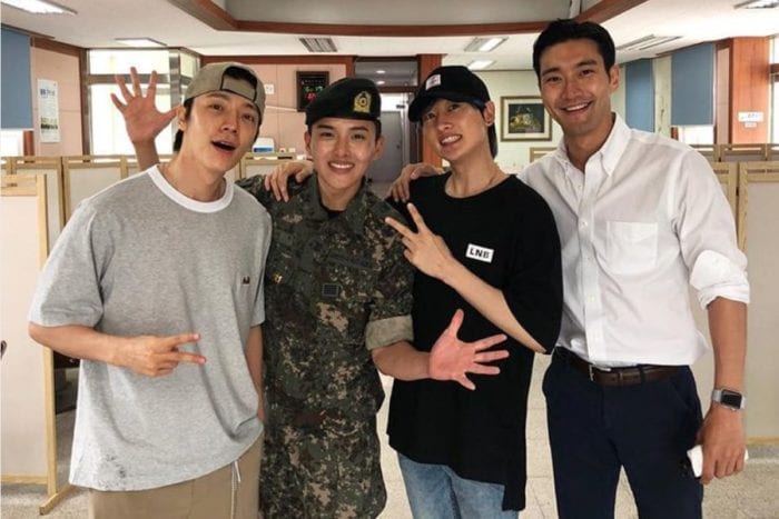 Участники Super Junior навестили Рёука в армии