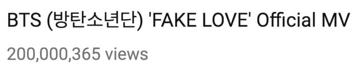 BTS и их клип на песню «Fake Love» установили новый рекорд на YouTube
