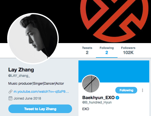 Лэй из EXO присоединился к пользователям Twitter