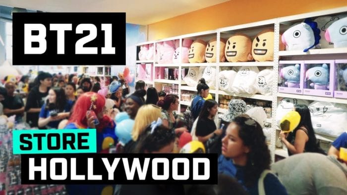 Магазин "Line Friends" в Голливуде полон посетителями благодаря BT21