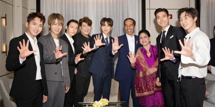 Президент Индонезии Джоко Видодо встретился с Super Junior во время визита в Корею