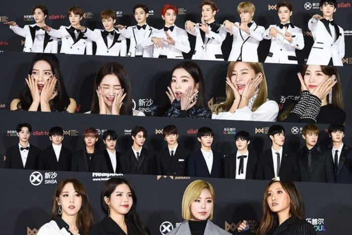 Звезды на красной ковровой дорожке церемонии Korea Popular Music Awards 2018