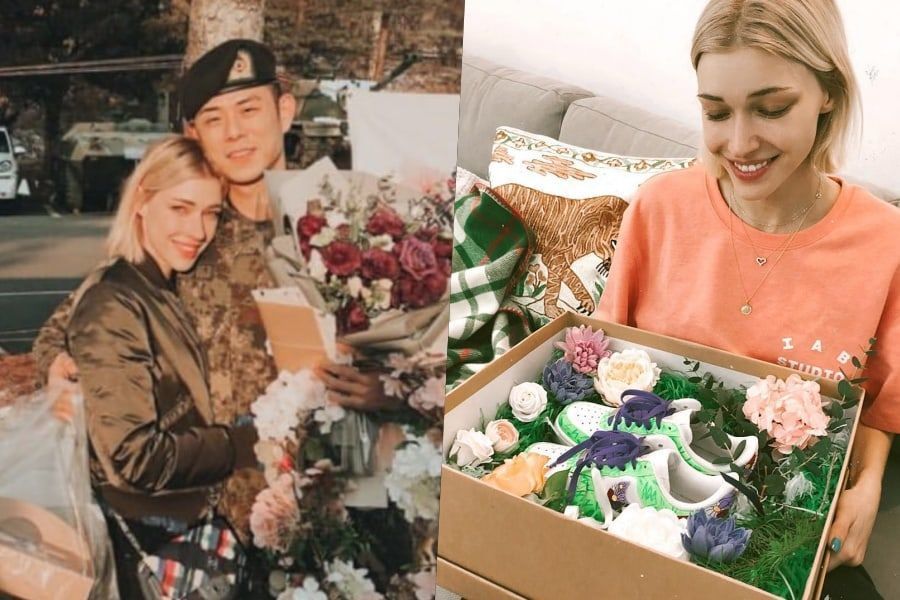 Beenzino подарил Стефани Миховой «цветочную обувь» в благодарность за то, что дождалась его из армии