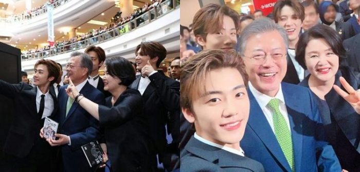 Участники NCT Dream встретились с президентом Южной Кореи