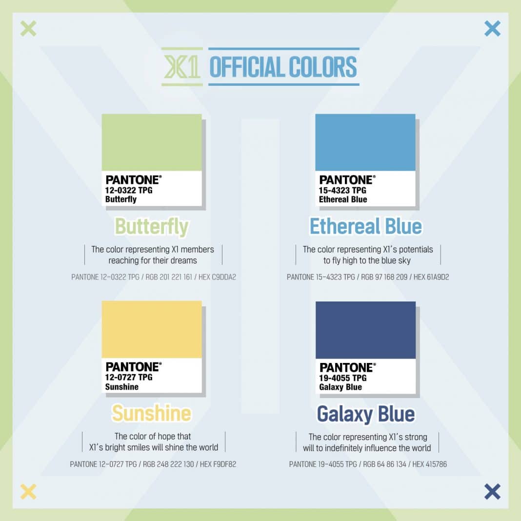 X1 анонсировали официальные цвета группы