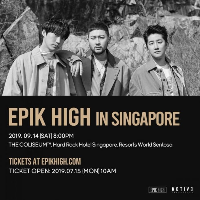 Epik High неожиданно объявили о своём выступлении в Сингапуре