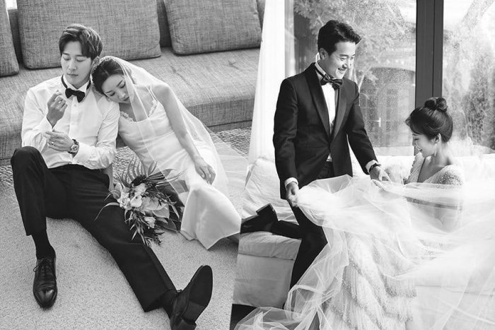 Свадебная фотосессия актёра Ли Вана и его невесты