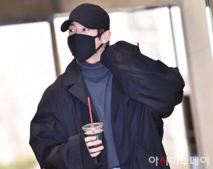 Чонгук из BTS заворожил публику в аэропорту своим черным облачением