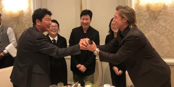 Актёры и режиссер "Паразитов" встретили Брэда Питта и Клинта Иствуда на AFI Awards 2020