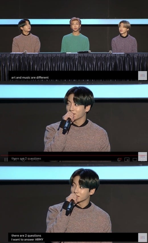 Чонгук из BTS тронул сердца поклонников своими теплыми словами на пресс-конференции