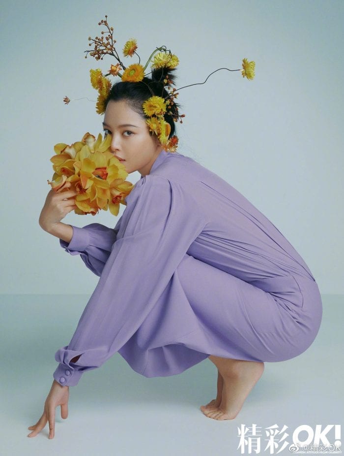 Актриса Синь Чжи Лэй в весенней фотосессии для журнала OK!