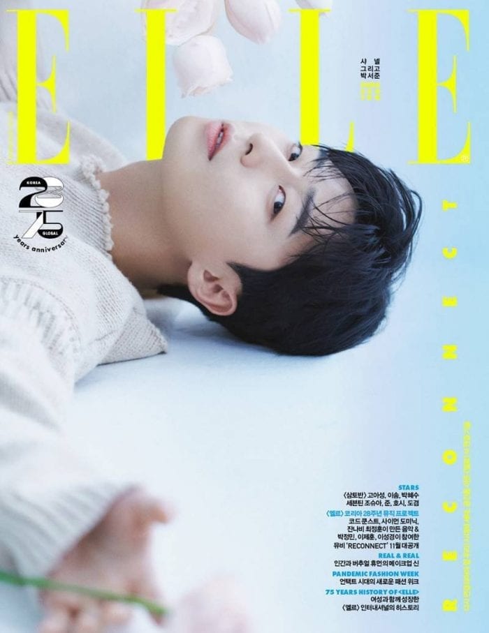 Три уникальных образа Пак Сон Джуна на обложках ноябрьского номера Elle