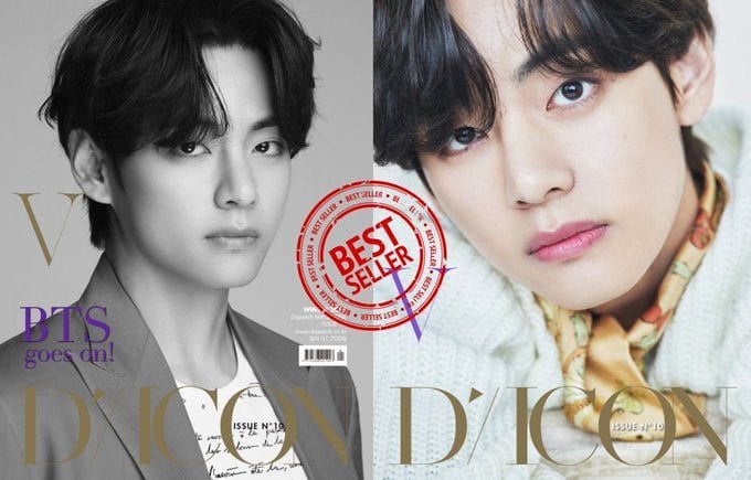 «Король солдаута»: соблазнительная обложка журнала D’Icon с Ви из BTS делает его лучшим продавцом на мировом рынке
