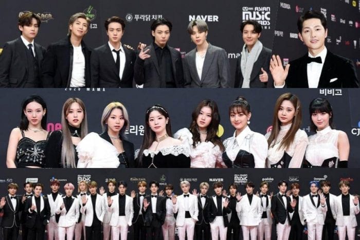 Звезды на красной ковровой дорожке церемонии Mnet Asian Music Awards 2020