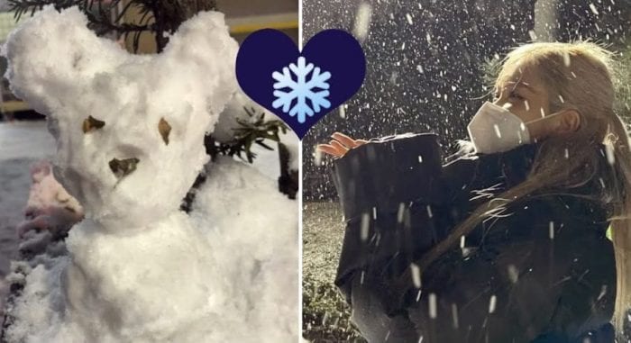 K-Pop айдолы наслаждаются первым снегопадом в этом году