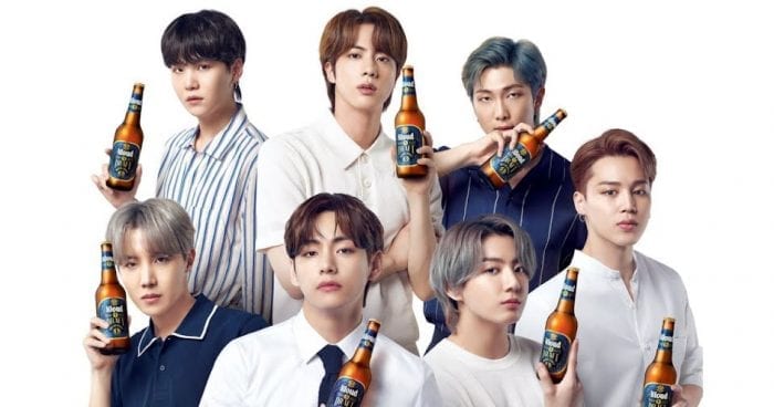 BTS выбраны в качестве новых моделей для пива Kloud Beer от Lotte Chilsung