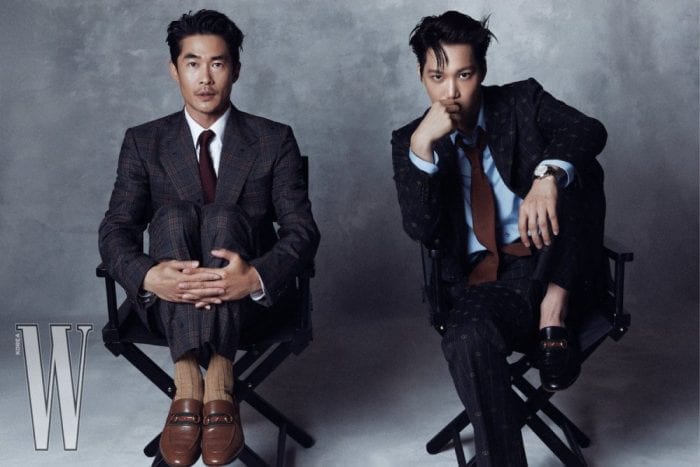 Начальник и наемный работник: элегантные образы Кая из EXO и Бэ Чон Нама для «W Korea»