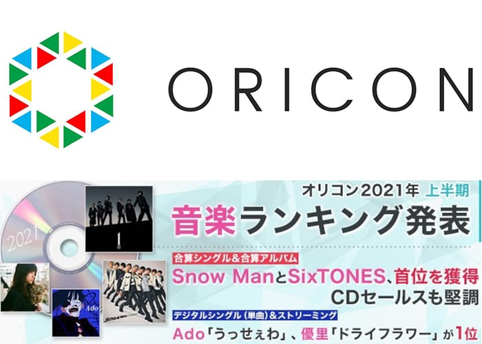 Чарты Oricon за первое полугодие 2021 года