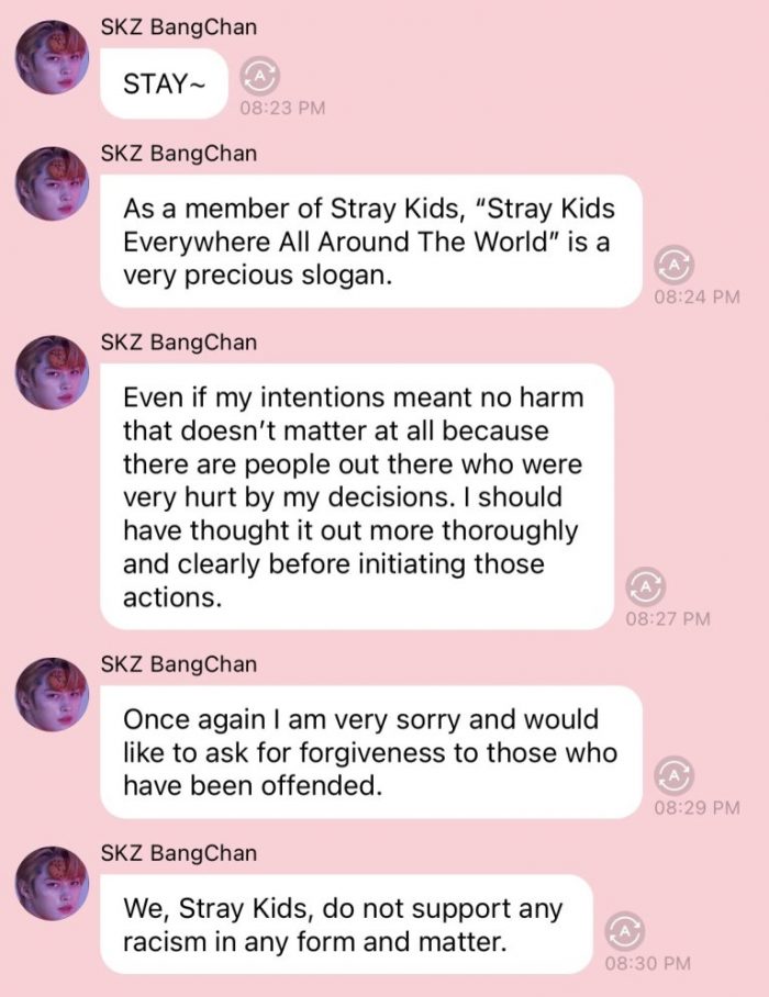 Бан Чан (Stray Kids) извинился за старое видео, на котором он принимает позу Джима Кроу