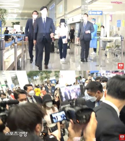 Мияваки Сакура прибыла в Южную Корею под охраной команды безопасности BTS
