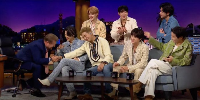 BTS обсудили скандал с АРМИ и Джеймсом Корденом во время 'The Late Late Show'
