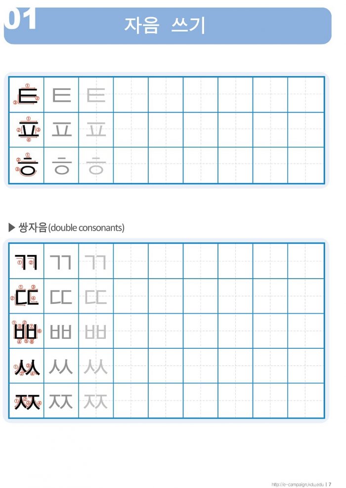Урок №2. Корейский алфавит - Согласные