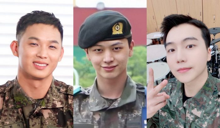 Джинхо из Pentagon и Сонджэ и Хёншик из BTOB завершили военную службу в один день