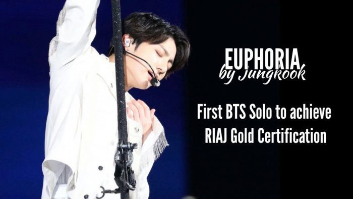 "Euphoria" Чонгука - первая сольная песня BTS, получившая золотой сертификат RIAJ
