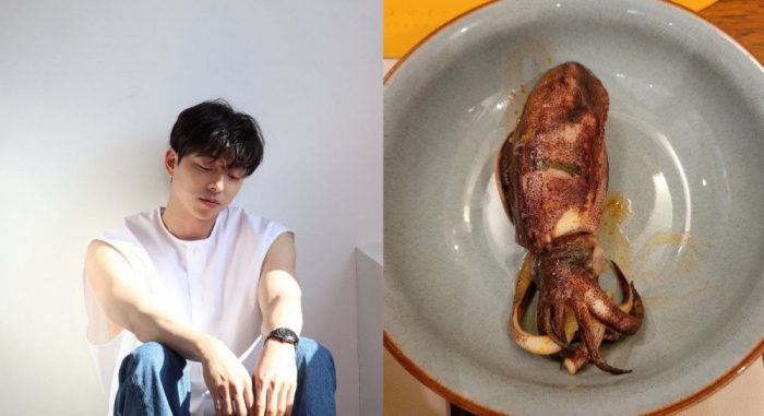 Гон Ю открыл Instagram и опубликовал жаренного кальмара