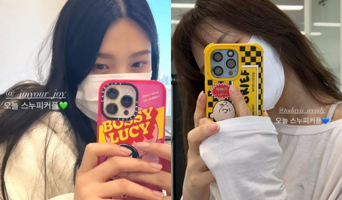 Джой и Венди из Red Velvet продемонстрировали свою милую дружбу со схожими чехлами для телефонов