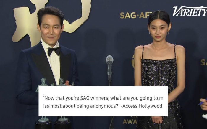 Корейские нетизены озадачены тем, как Ли Чон Джэ и Чон Хо Ён снова столкнулись с грубым вопросом журналиста на церемонии SAG Awards