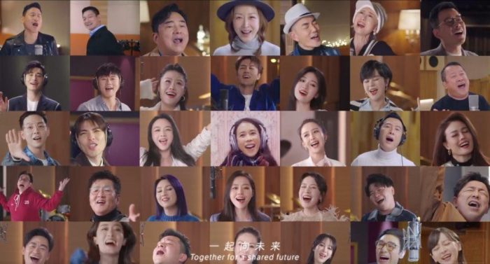 105 китайских артистов исполнили песню для Зимних Олимпийских игр в Пекине