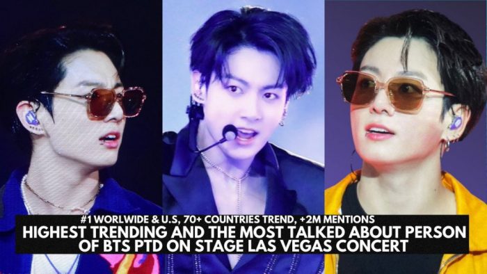 Чонгук из BTS зажигает на сцене, став самым популярным и обсуждаемой персоной концерта BTS PTD On Stage LV Concert D-1