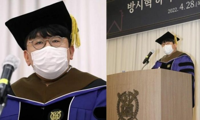 "Цель компании - выжить" — "Отец" BTS Бан Ши Хёк о присвоении звания почетного доктора Сеульского национального университета