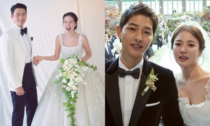 Нетизены сравнили свадебные фотографии Хён Бина — Сон Е Джин и Сон Джун Ки — Сон Хе Гё