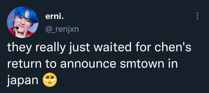 Реакция нетизенов на новость об участии Чена (EXO) в предстоящем концерте SMTOWN в Японии