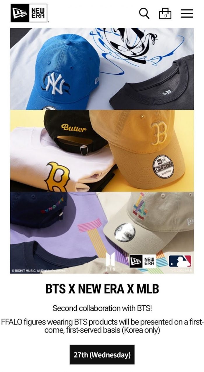 BTS и New Era x MLB выпустили новую коллекцию