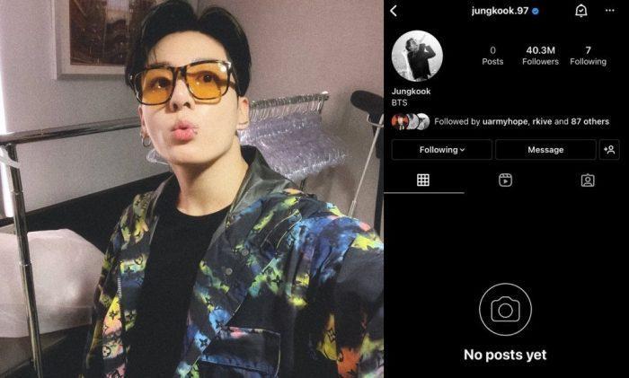 Арми отреагировали на то, что Чонгук (BTS) удалил все публикации в Instagram*
