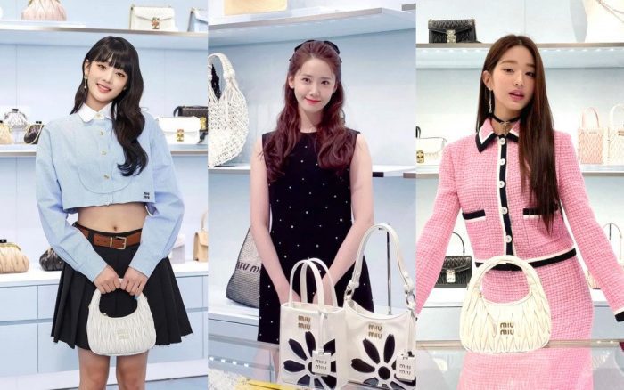 Юна из Girls’ Generation, Минни из (G)I-DLE и Вонён из IVE посетили мероприятие Miu Miu