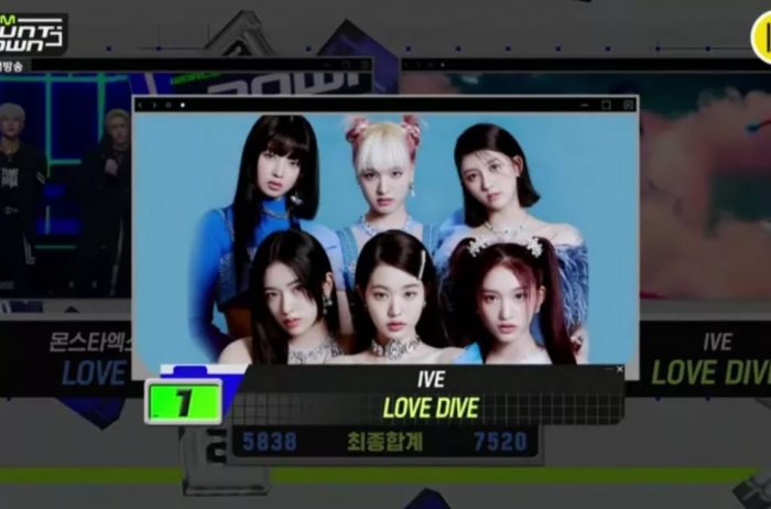 7-я победа IVE с "LOVE DIVE" на M Countdown + выступления iKON, LE SSERAFIM, MONSTA X, PSY и других