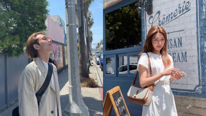 Чон Кён Хо и Суён поделились фотографиями из поездки в Лос-Анджелес