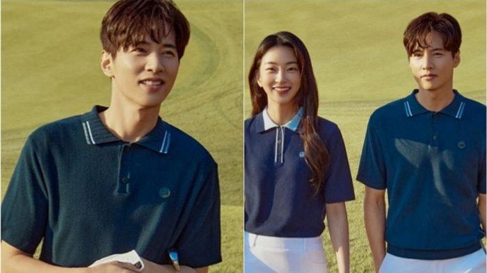 Вон Бин и Джи И Су на фотографиях для рекламы бренда одежды для гольфа