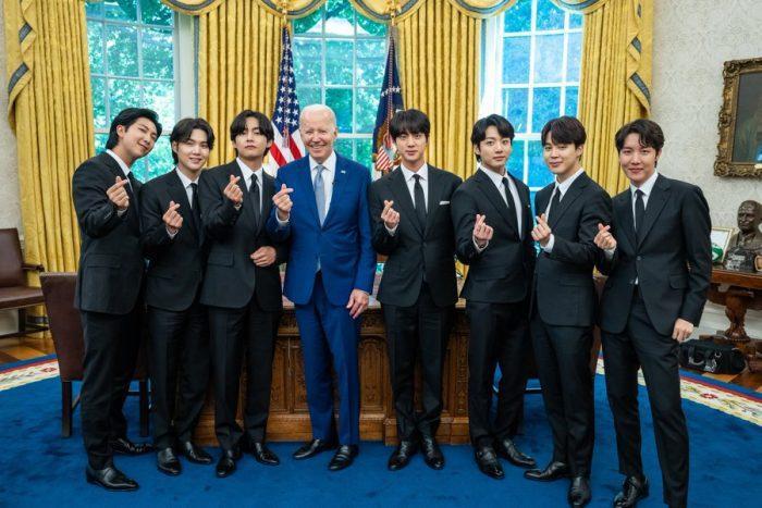 BTS и президент США Джо Байден поделились видео и фото со встречи в Белом доме