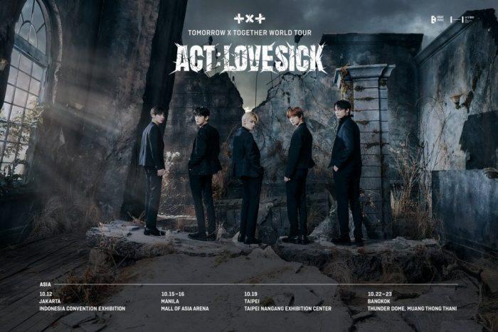 TXT объявили даты и города Азии для предстоящего мирового тура «ACT: LOVE SICK»