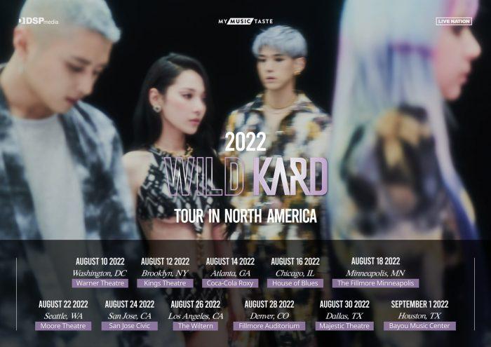 KARD объявляют даты, города и места проведения предстоящего североамериканского тура WILD KARD 2022 года