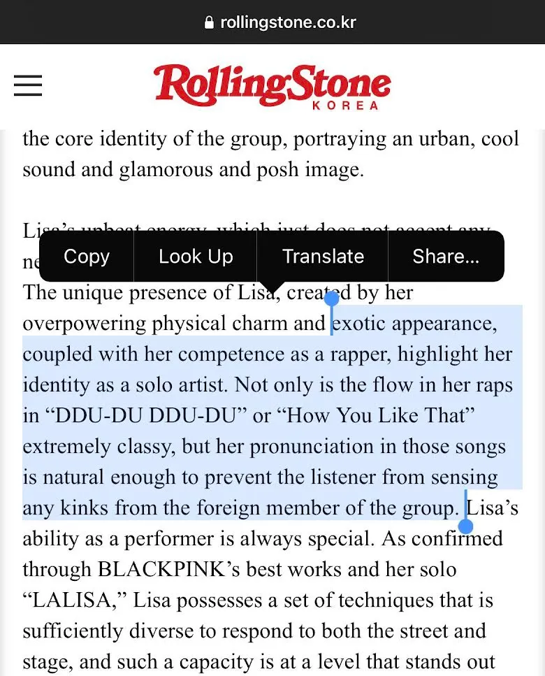 Rolling Stone Korea извинились перед BLACKPINK за уничижительные слова
